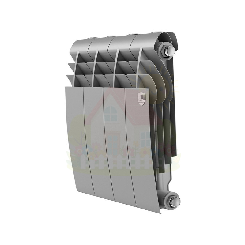 Инженерная сантехника Биметаллический радиатор Royal Thermo BiLiner 350 Silver Satin (4 секции) — детальное фото