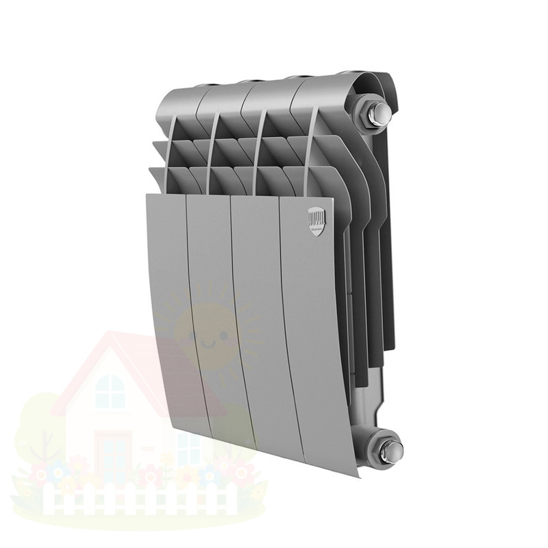 Купить Биметаллический радиатор Royal Thermo BiLiner 350 Silver Satin (4 секции) — фото товара в каталоге