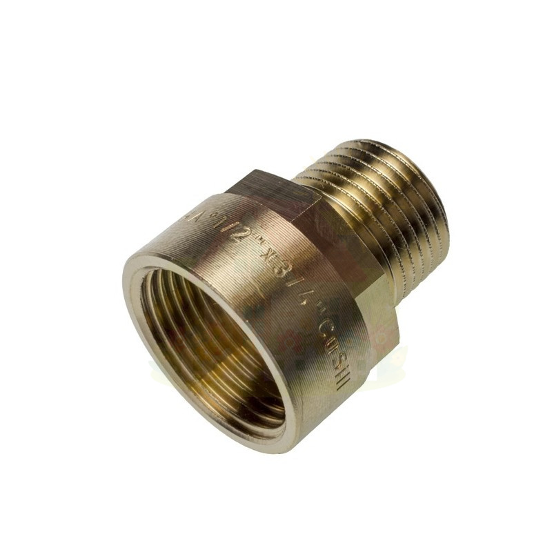 Инженерная сантехника Переходник бронзовый Sanha Purafit 3/8"х1/2" с НР/ВР резьбой, 3242 арт.132423812 — детальное фото