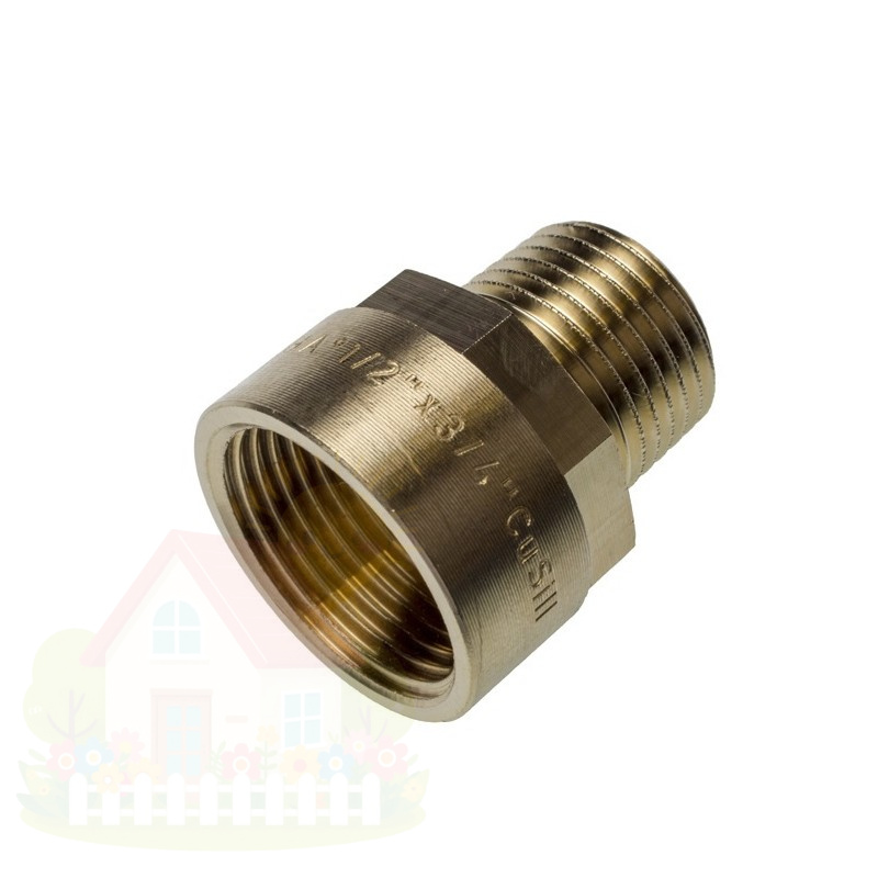 Купить Переходник бронзовый Sanha Purafit 3/8"х1/2" с НР/ВР резьбой, 3242 арт.132423812 — фото товара в каталоге