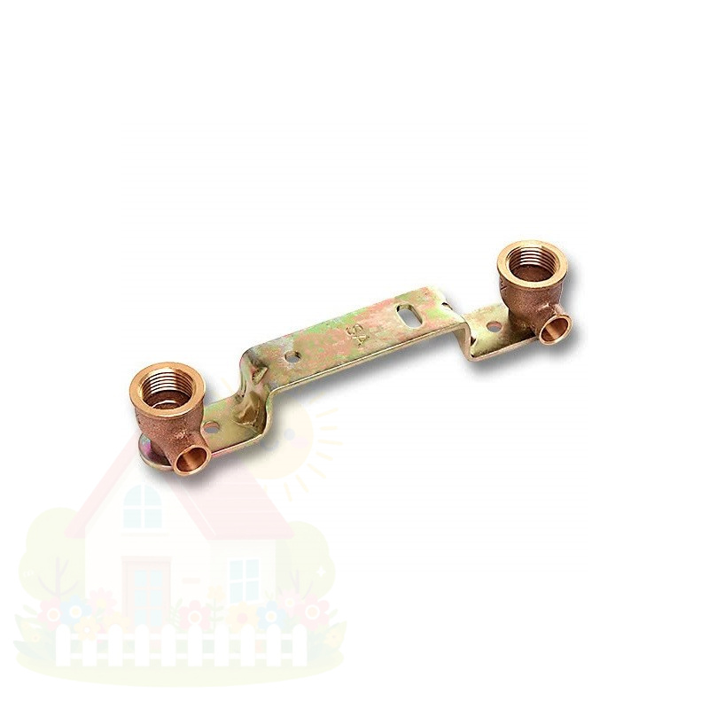 Купить Угол двойной Sanha 15x1/2" бронзовый под пайку с креплением арт.149761512 — фото товара в каталоге
