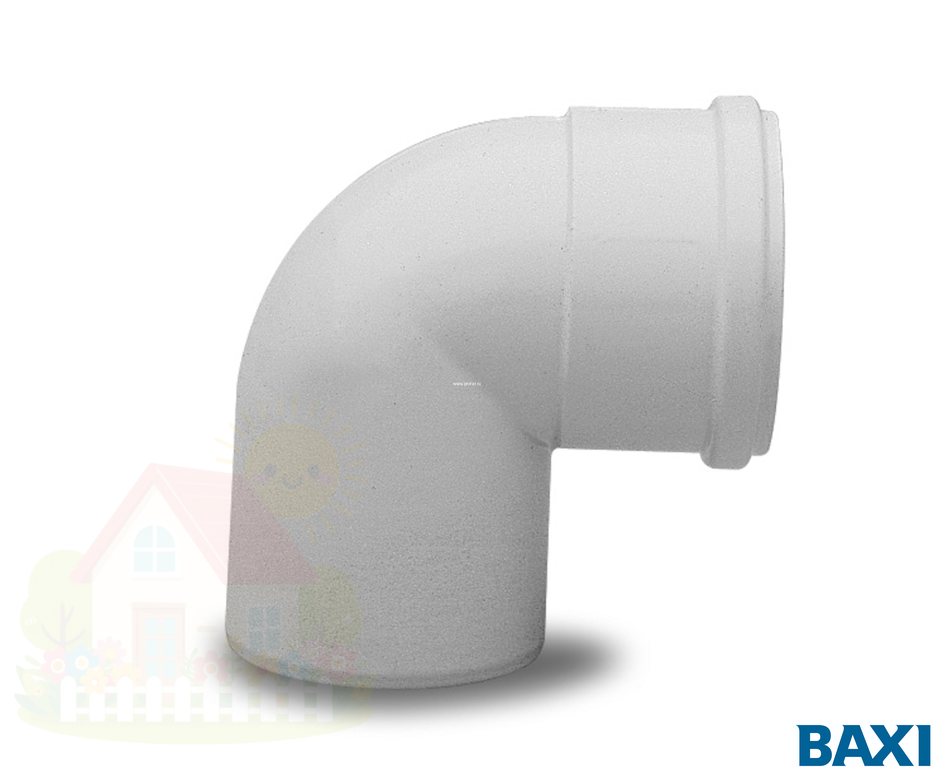 Купить Отвод полипропиленовый 87°диам 125 мм, для Baxi HT арт. KHG71409441- — фото товара в каталоге