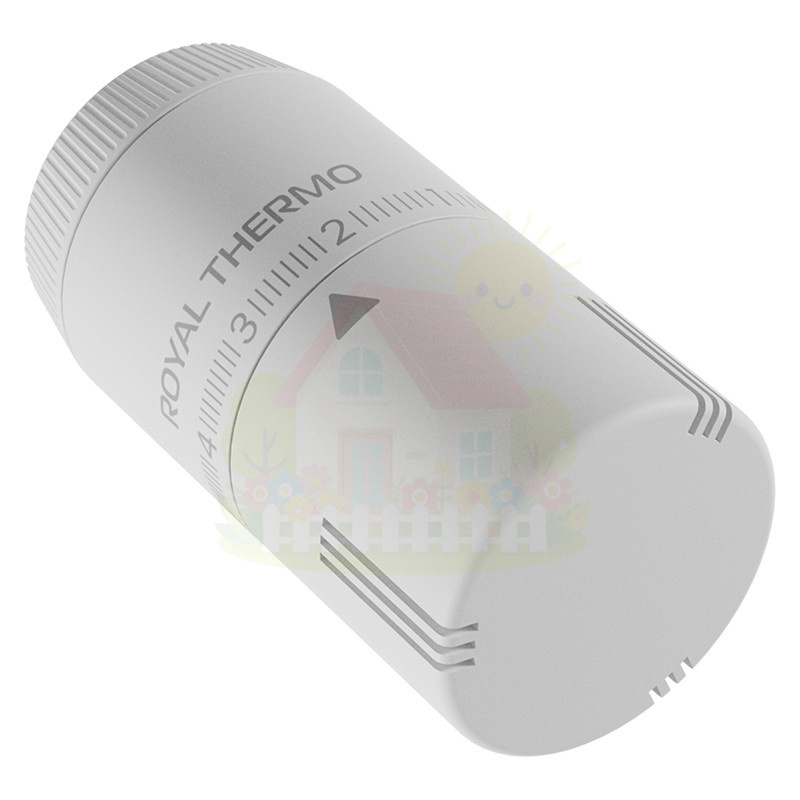 Инженерная сантехника Термоголовка жидкостная Royal Thermo Design М30х1,5 (Белый Soft-touch) — детальное фото