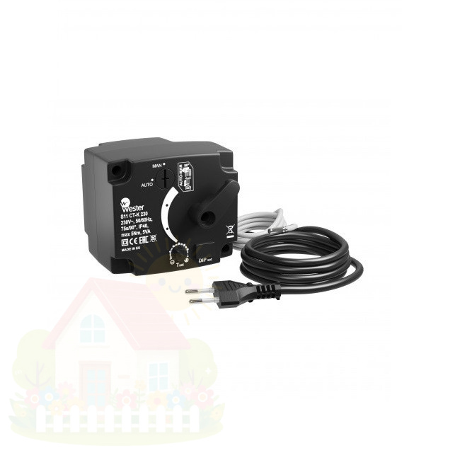 Купить Контроллер сервопривод с датчиком температуры Wester S11 CT B-K 230VAC  230 VAC 50 / 60 Hz  75s/90° 10 Nm — фото товара в каталоге