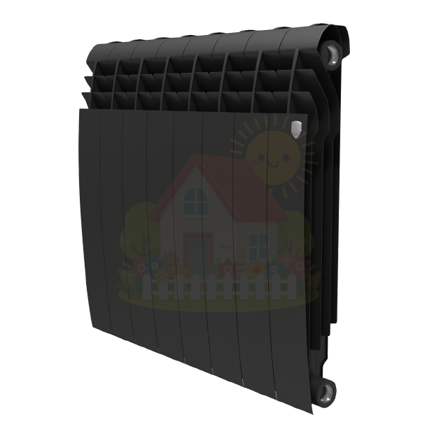 Инженерная сантехника Биметаллический радиатор Royal Thermo BiLiner 500 Noir Sable (8 секций) — детальное фото