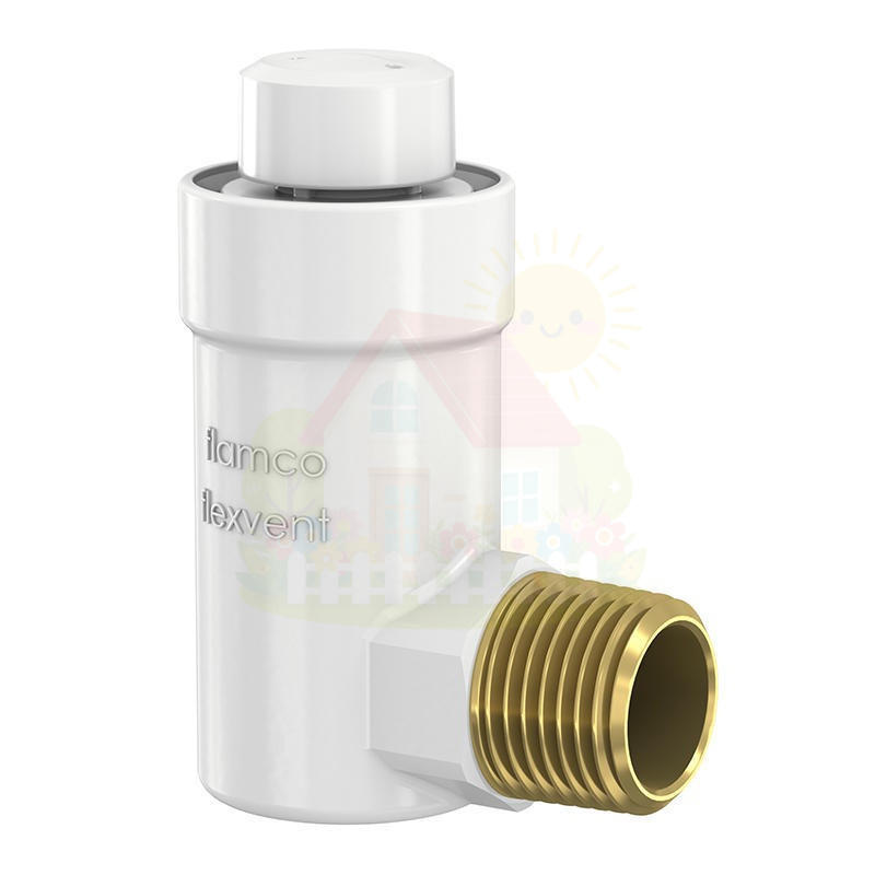 Инженерная сантехника Автоматический поплавковый воздухоотводчик Flamco Flexvent H 1/2 белый — детальное фото