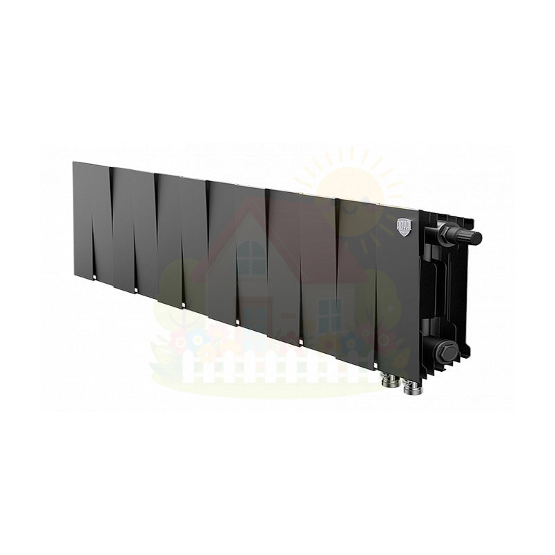 Инженерная сантехника Биметаллический радиатор Royal Thermo PianoForte 200 Noir Sable (14 секций) — детальное фото