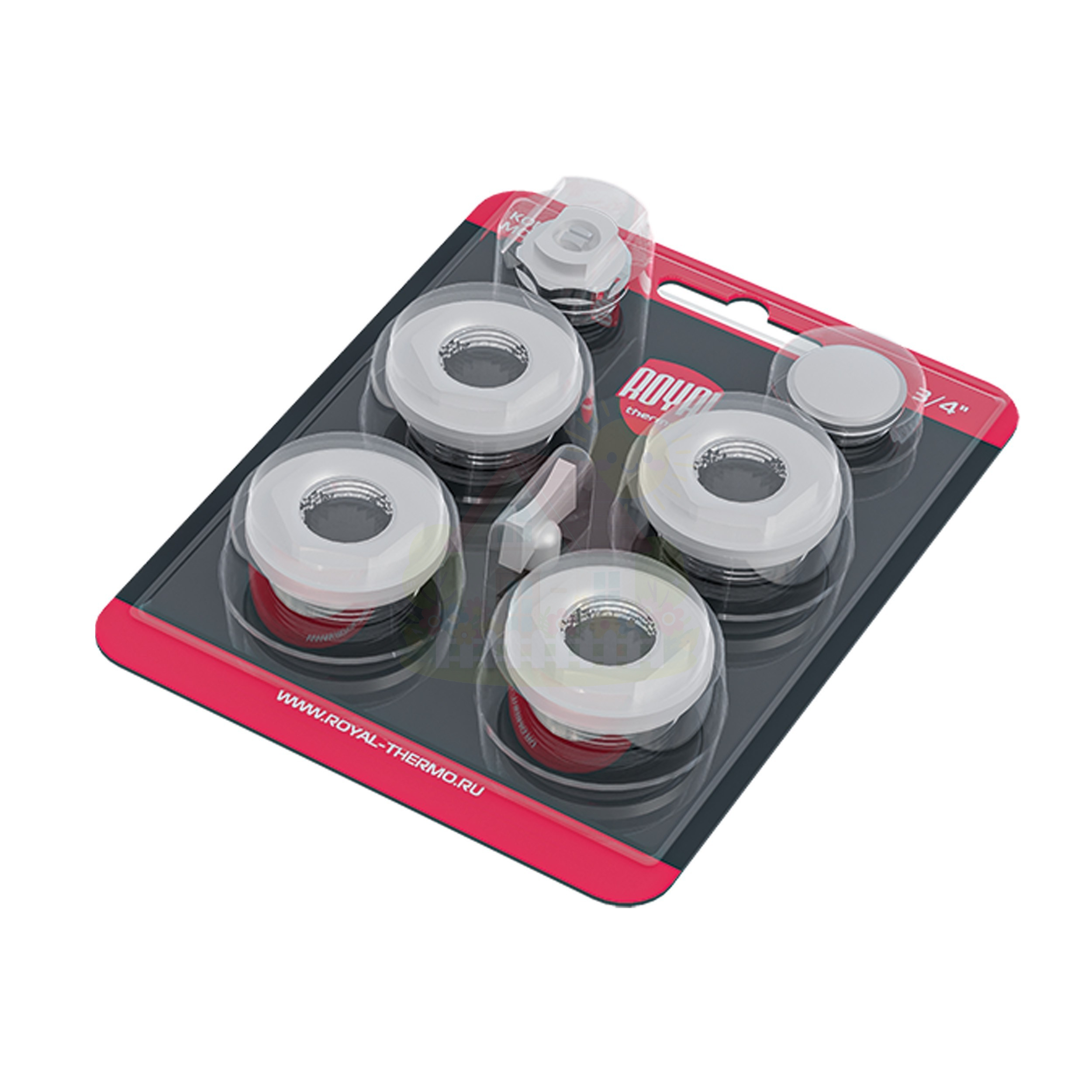Инженерная сантехника Комплект пробок ROYAL Thermo 1/2'' белый — детальное фото