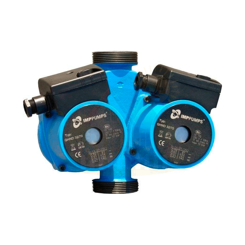 Инженерная сантехника Циркуляционный насос сдвоенный IMP Pumps GHND 32/70-180 — детальное фото