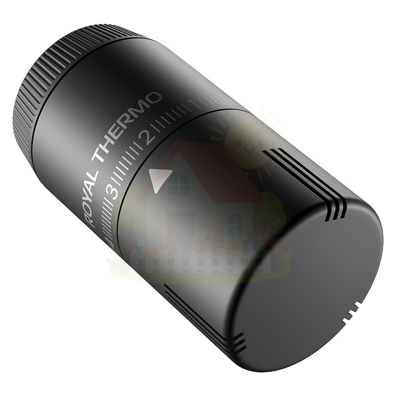 Инженерная сантехника Термоголовка жидкостная Royal Thermo Design М30х1,5 (Черный) — детальное фото