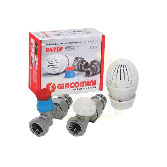 Инженерная сантехника Комплект термостатический Giacomini R470F 3/4" прямой для радиатора арт. R470FX064 — детальное фото