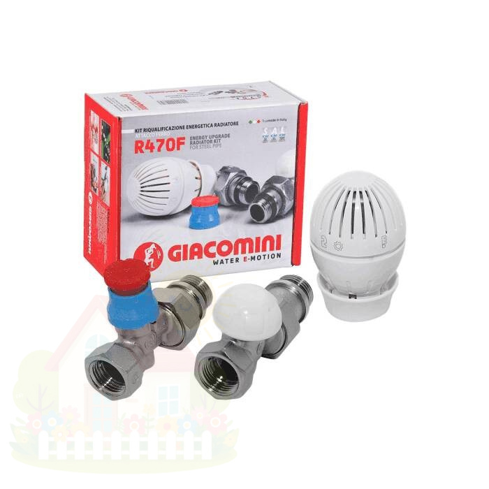 Купить Комплект термостатический Giacomini R470F 1/2" прямой для радиатора арт. R470FX013 — фото товара в каталоге