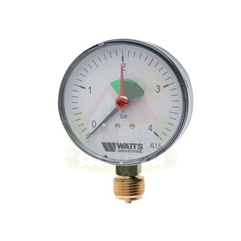Инженерная сантехника Манометр радиальный Watts F+R201 (1/4" 4 бар 63 мм.) с указателем предела — детальное фото