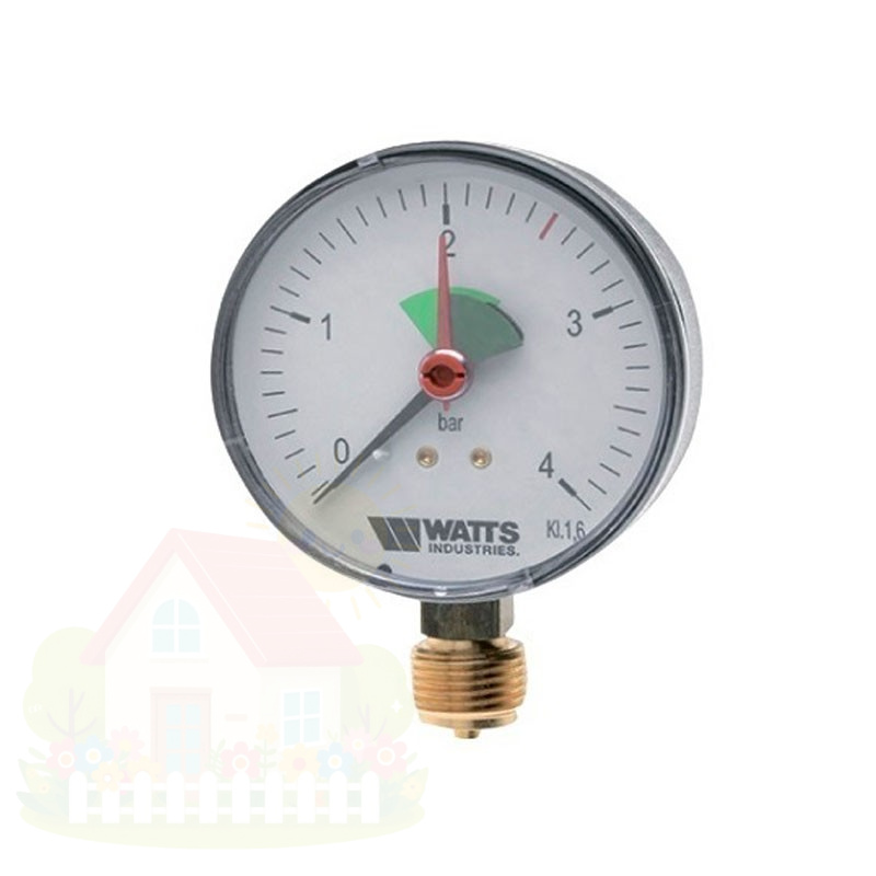Купить Манометр радиальный Watts F+R201 (1/4" 4 бар 63 мм.) с указателем предела — фото товара в каталоге