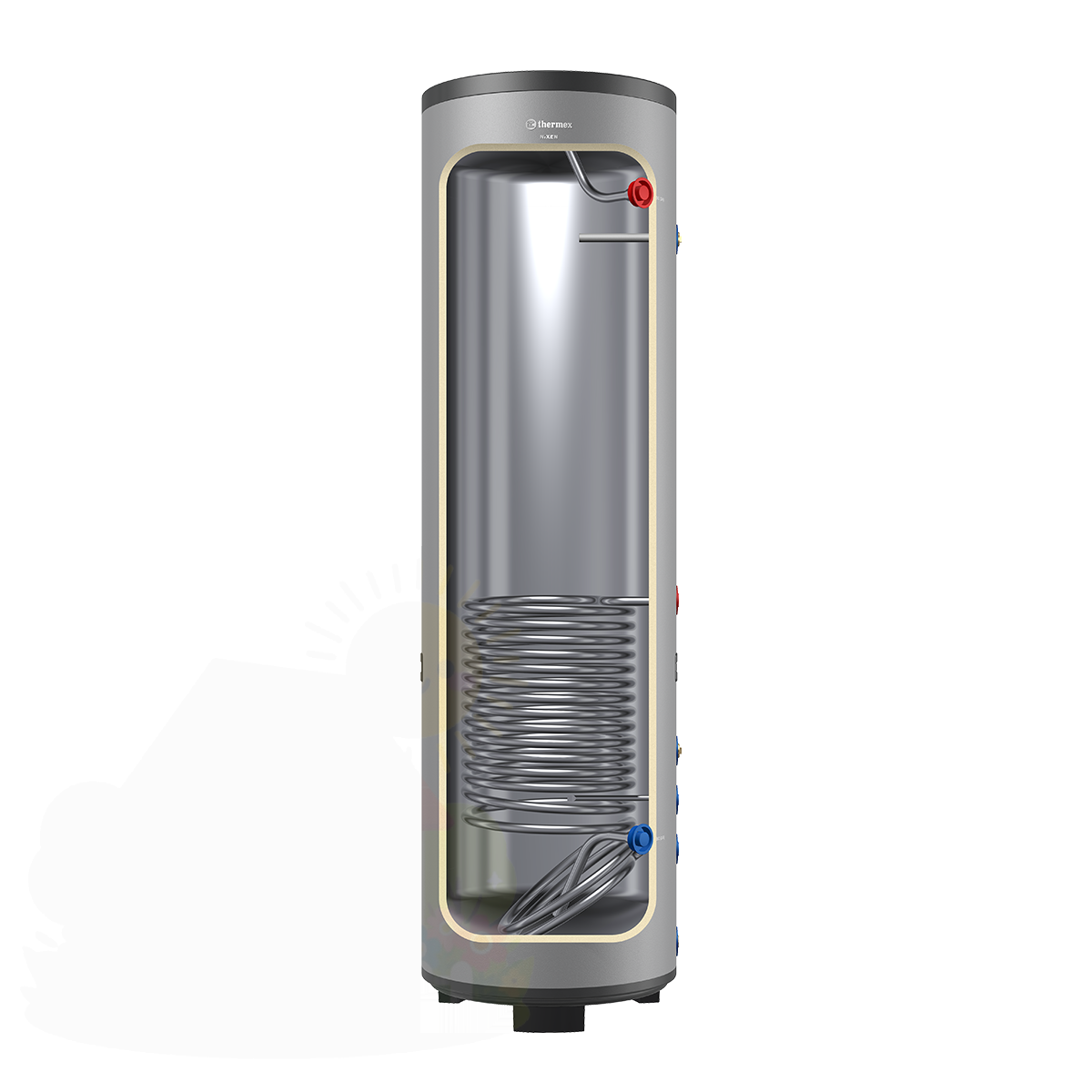 Купить Бойлер косвенного нагрева из нержавейки Thermex Nixen 300 F (Combi) — фото товара в каталоге