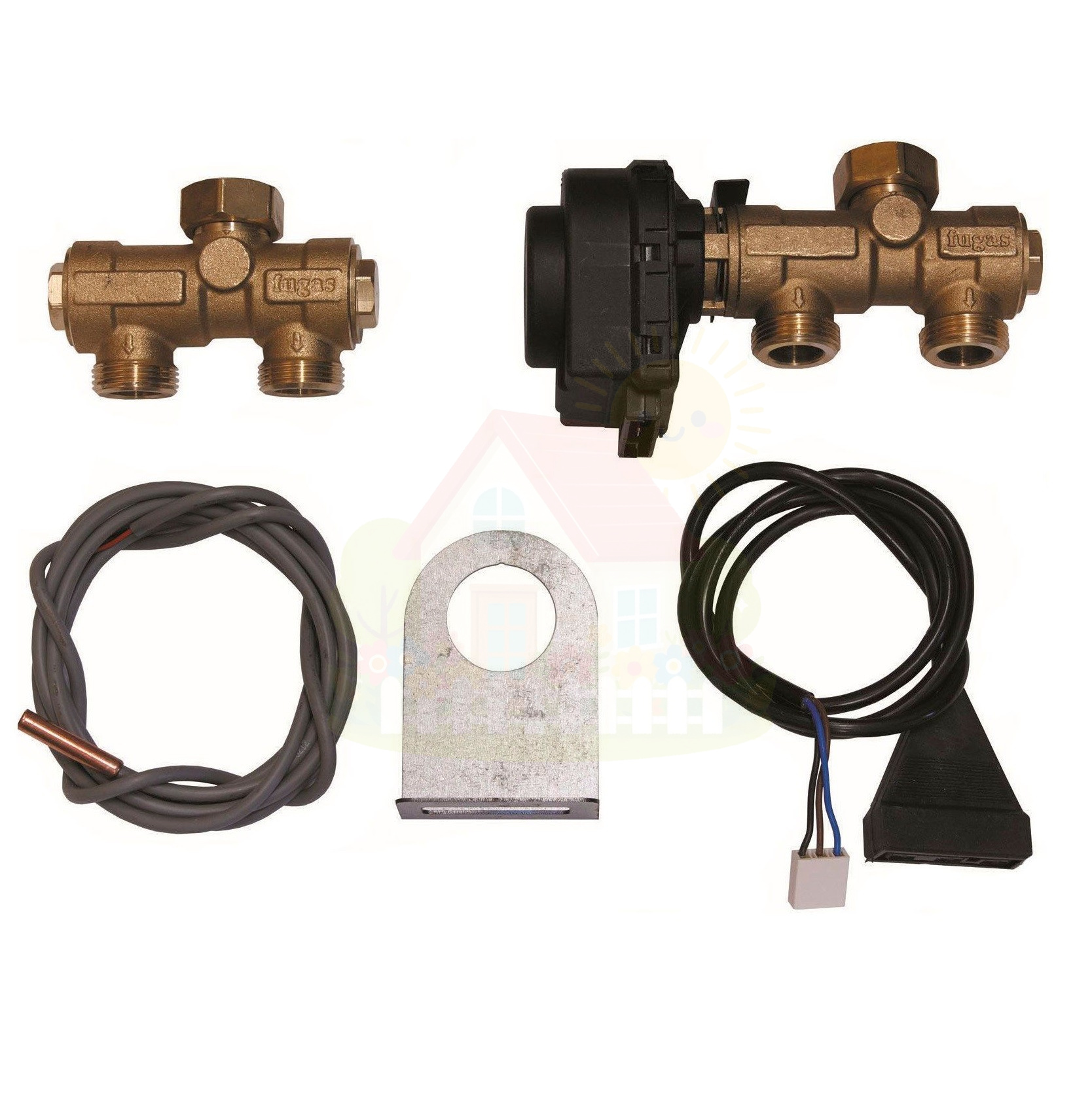 Инженерная сантехника Комплект 3-х ходового клапана Protherm, Vaillant FUGAS (NEW.арт.4610027587/замена.0010027587) — детальное фото