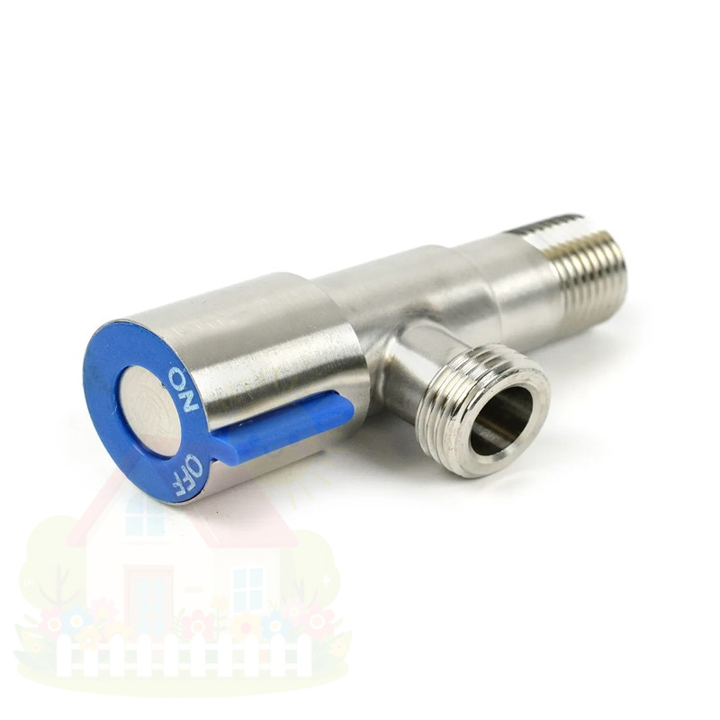 Купить Кран для подключения сантехнических приборов Tim 1/2"х1/2" нержавеющая сталь — фото товара в каталоге