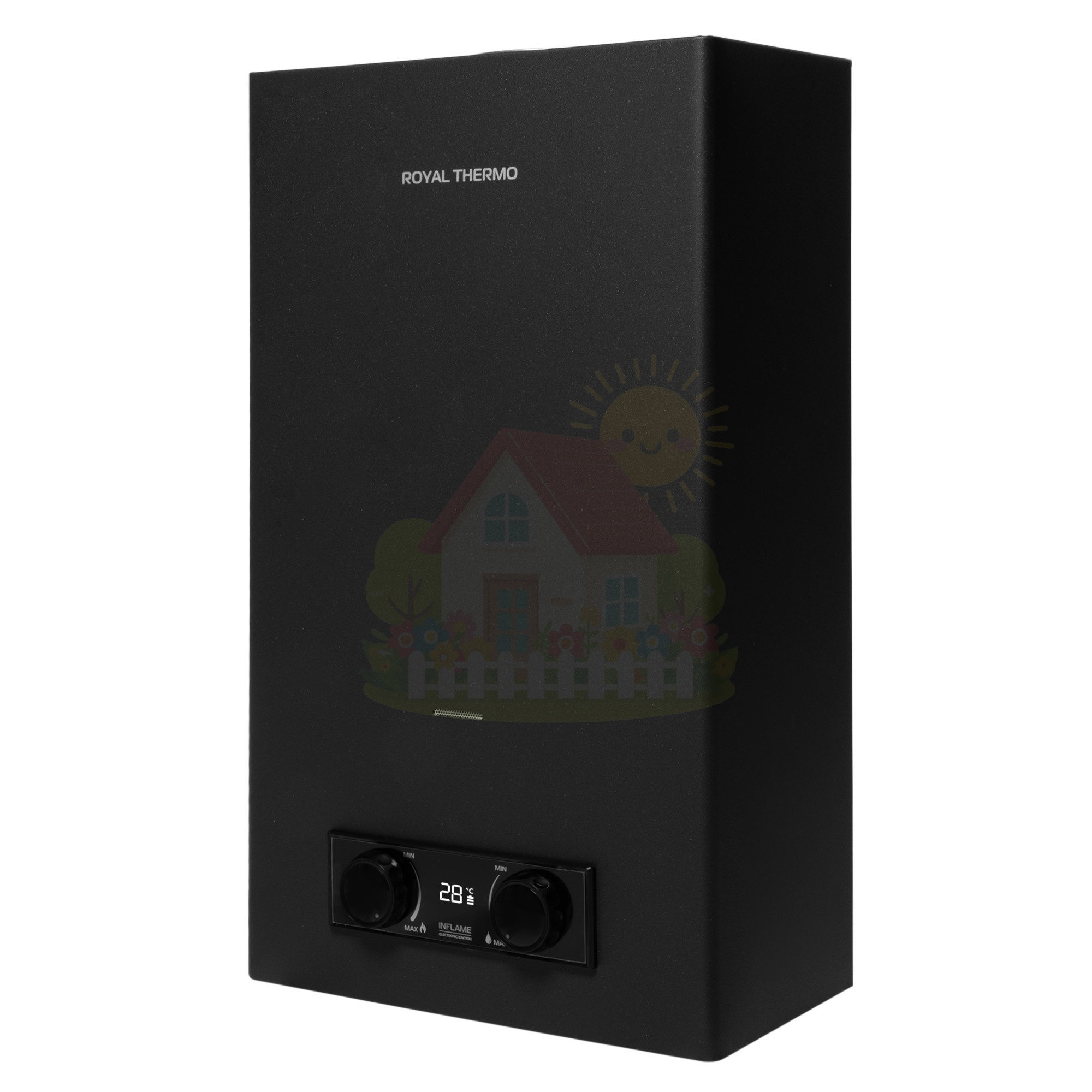 Инженерная сантехника Газовая колонка Royal Thermo GWH 10 Inflame Grafit — детальное фото