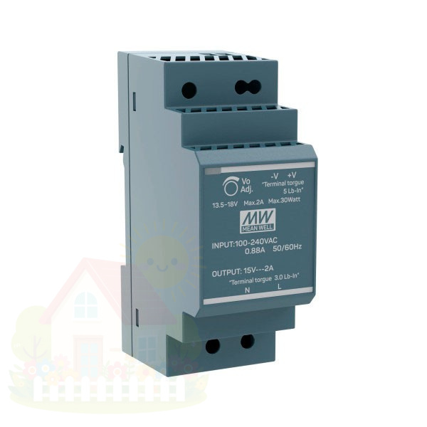Купить Сетевой адаптер Ectocontrol MeanWell 14В 1.5А DIN HDR-30-15 — фото товара в каталоге