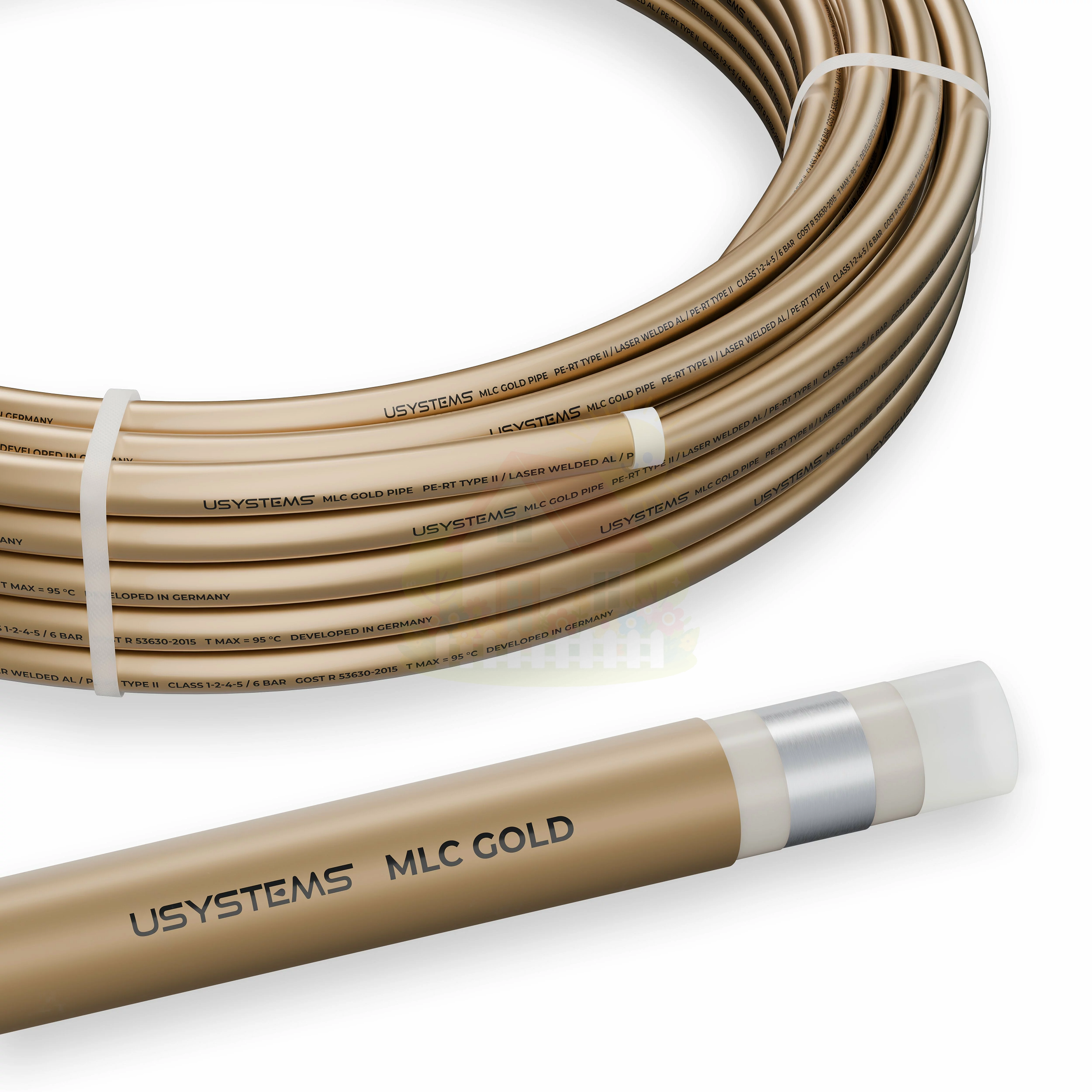 Инженерная сантехника Труба металлопластиковая USYSTEMS MLC Gold 16x2.0 PN6 бухта 500м — детальное фото