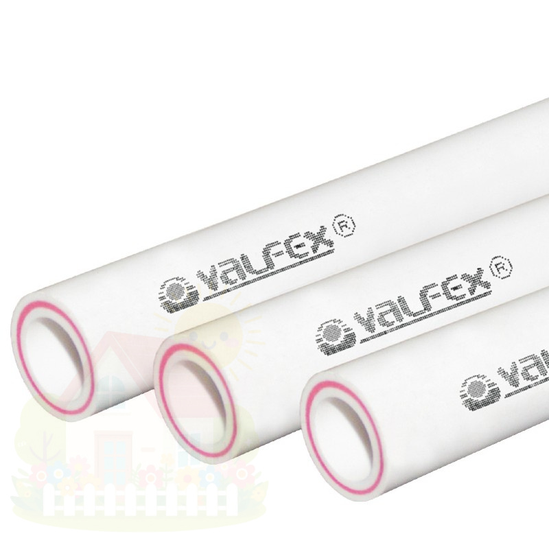 Купить Труба армированная стекловолокном полипропиленовая Valfex SDR 6 PN25 90х15мм 4 метра — фото товара в каталоге