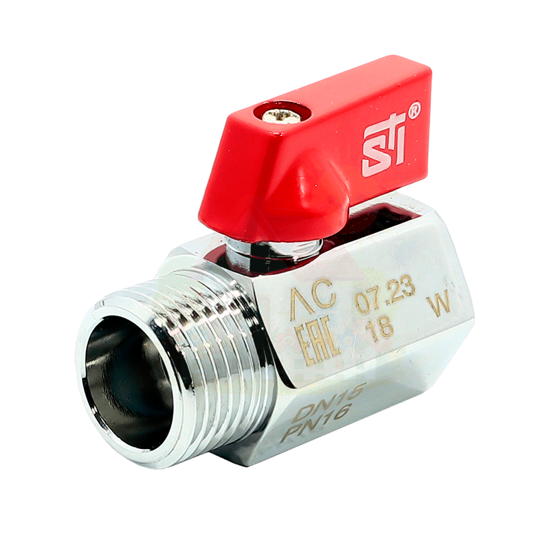 Инженерная сантехника Кран шаровой STI с ВР/НР резьбой 1/2" мини — детальное фото