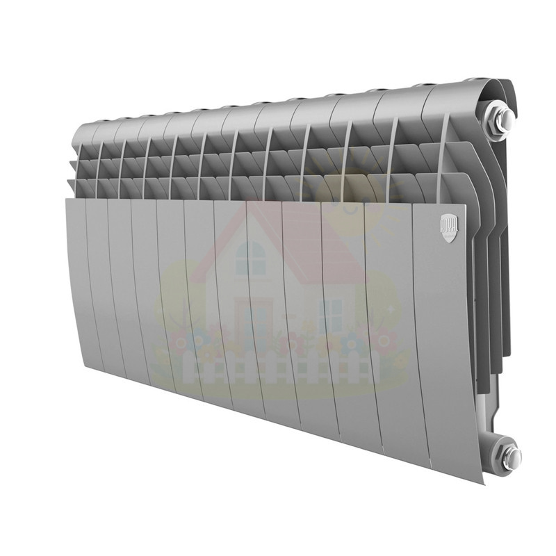 Инженерная сантехника Биметаллический радиатор Royal Thermo BiLiner 350 Silver Satin (12 секций) — детальное фото