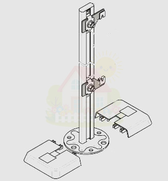 Инженерная сантехника Кронштейн напольный для радиаторов Buderus KHC470 BH 500-600/120, тип 10/11 (1 шт) — детальное фото