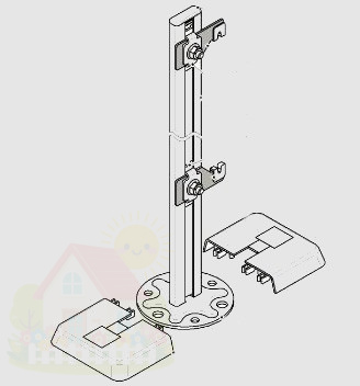 Купить Кронштейн напольный для радиаторов Buderus KHC450 BH 300-400/120, тип 10/11 (1 шт) — фото товара в каталоге