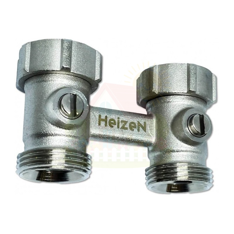 Инженерная сантехника Узел нижнего подключения прямой Heizen 3/4"x3/4"ЕК без байпаса Н-образный — детальное фото