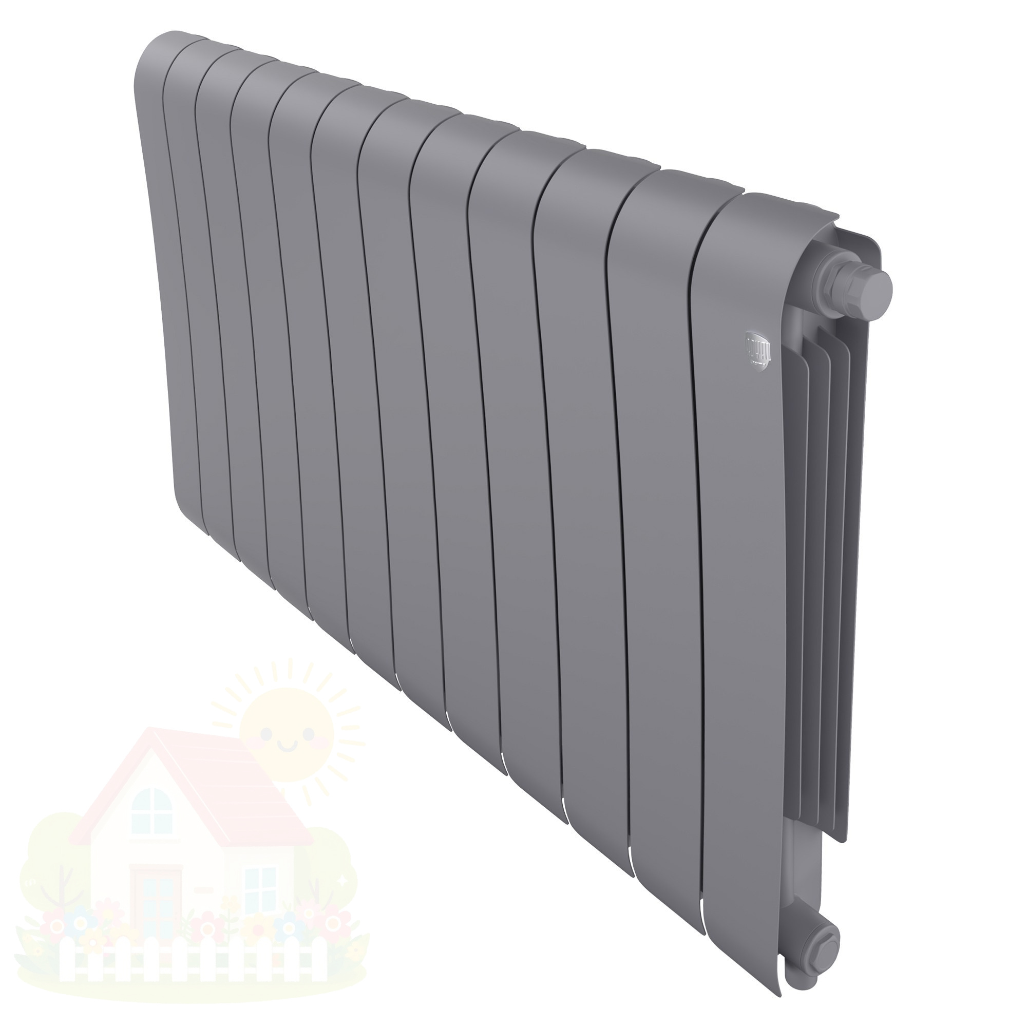 Купить Биметаллический радиатор Royal Thermo Infinity 500 VR80 Silver Satin (12 секций) — фото товара в каталоге