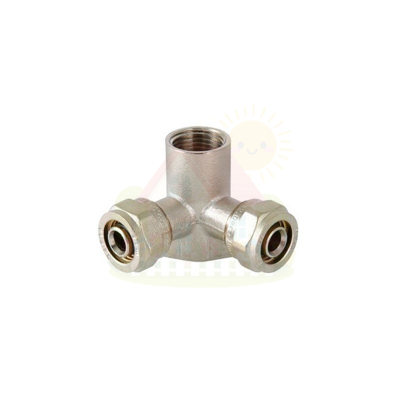 Инженерная сантехника Водорозетка обжимная проходная 20 x 1/2" Valtec (АРТ. VTM.334.N.200420) — детальное фото