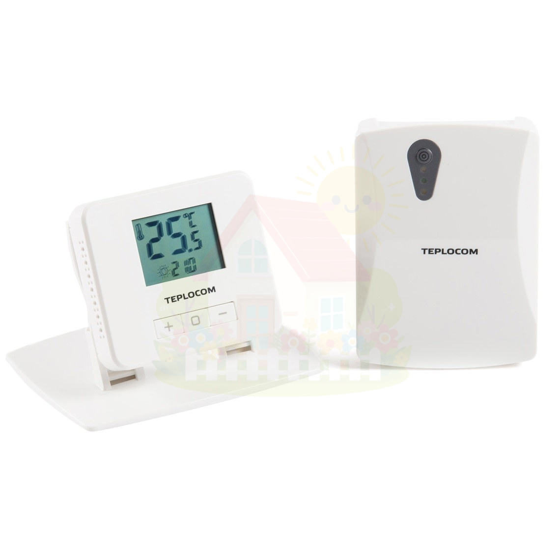Инженерная сантехника Беспроводной комнатный термостат TEPLOCOM TS-2AA/3A-RF арт.914 — детальное фото