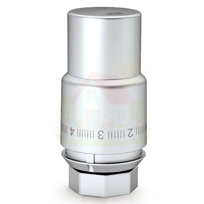 Инженерная сантехника Термоголовка жидкостная ROYAL THERMO Design PRO М30х1,5 (матовый хром) — детальное фото