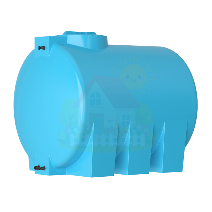 Инженерная сантехника Бак для воды ATH 1500 синий горизонтальный Aquatech — детальное фото