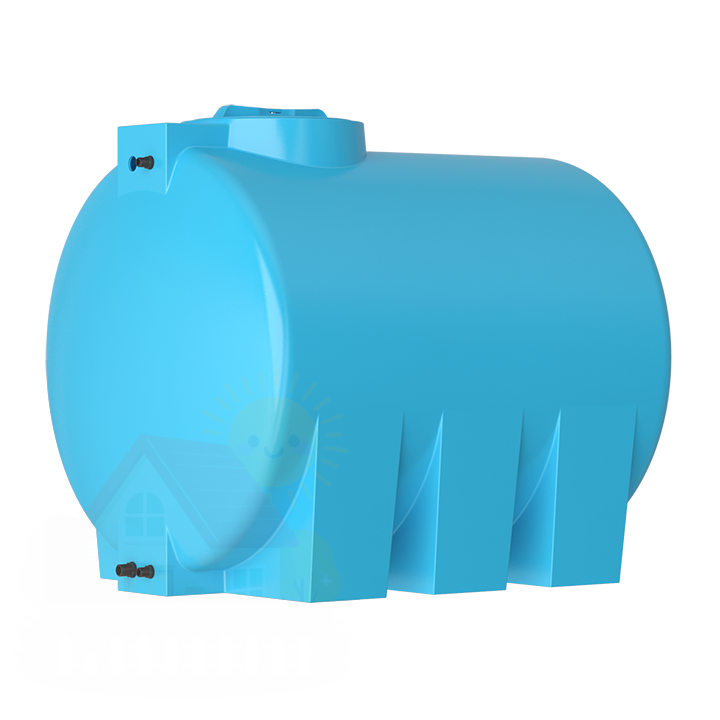 Купить Бак для воды ATH 1500 синий горизонтальный Aquatech — фото товара в каталоге