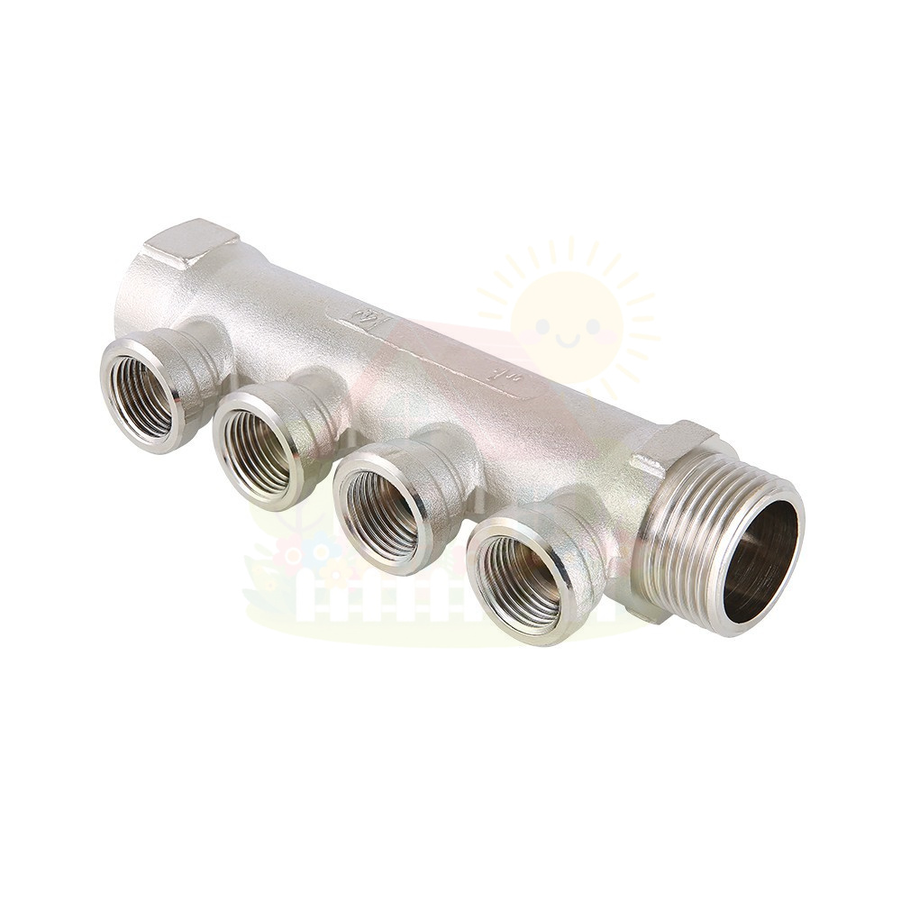 Инженерная сантехника Коллектор Valtec с внутренней резьбой 3/4"х1/2" 2 выхода арт.VTc.550.N.0502 — детальное фото
