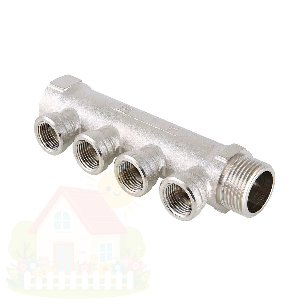 Купить Коллектор Valtec с внутренней резьбой 3/4"х1/2" 2 выхода арт.VTc.550.N.0502 — фото товара в каталоге