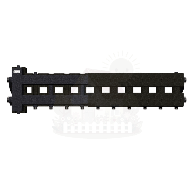 Инженерная сантехника Коллектор Gidruss BM-80-6D EPP до 80 кВт 1 1/4"-1" 5 контуров EPP термоизоляция — детальное фото