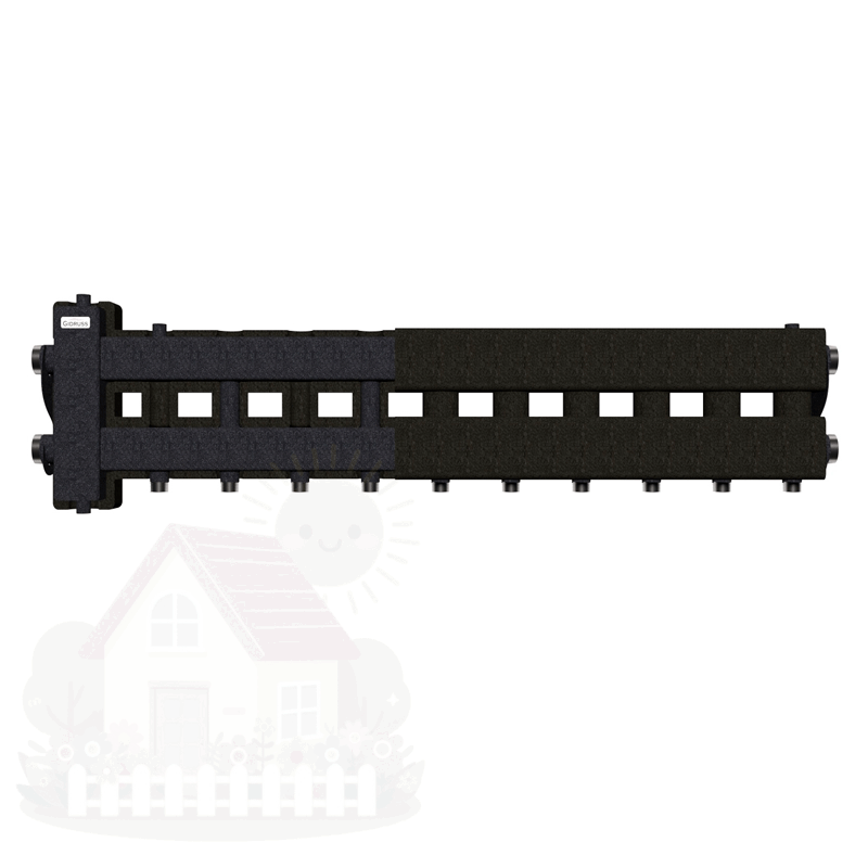 Купить Коллектор Gidruss BM-80-6D EPP до 80 кВт 1 1/4"-1" 5 контуров EPP термоизоляция — фото товара в каталоге