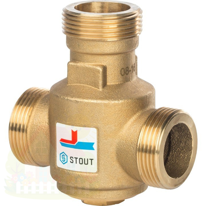 Купить Клапан термостатический для твердотопливных котлов НР 1 1/4" 55 °C Stout SVM-0030-325504 — фото товара в каталоге