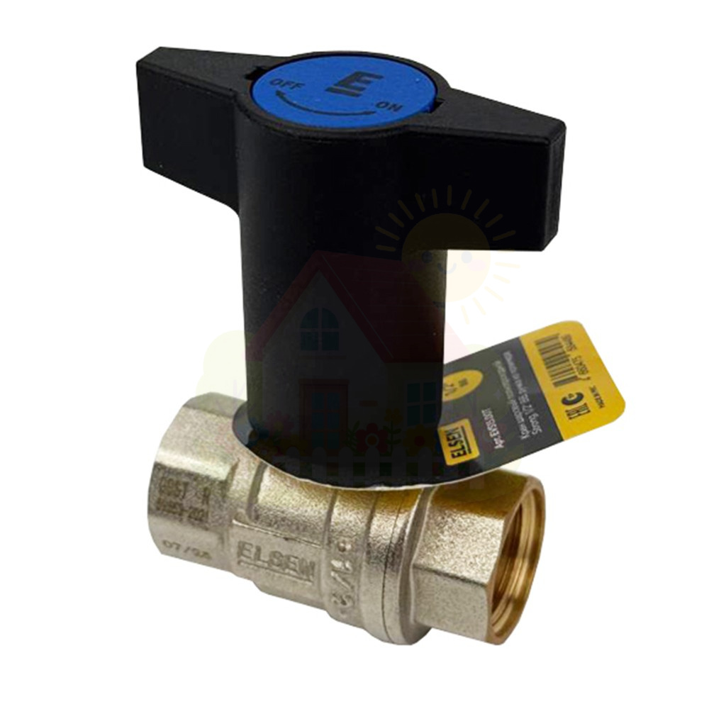 Инженерная сантехника Кран шаровой ELSEN Strong T 1/2" ВВ высокая ручка из пластмассы — детальное фото