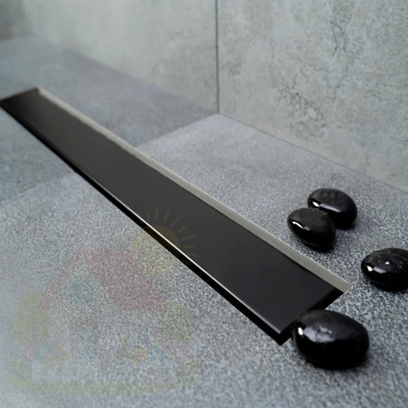 Купить Трап для душа Bettoserb нержавеющий Frameless Matte Black 550 двухсторонняя вставка — фото товара в каталоге