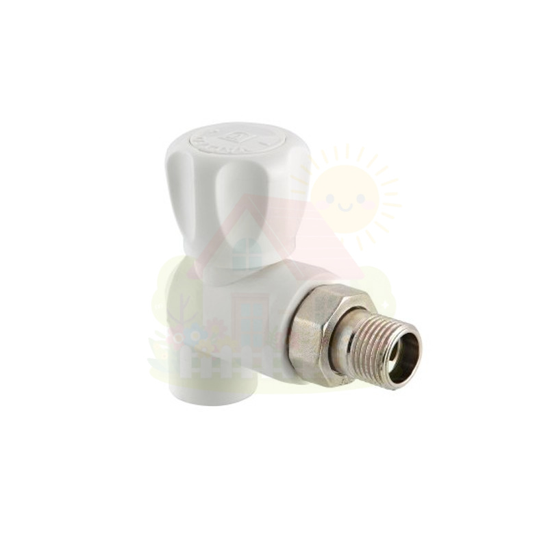 Инженерная сантехника Кран шаровой Valtec 20х1/2" со сгоном угловой (арт.VTp.718.0.02004) — детальное фото