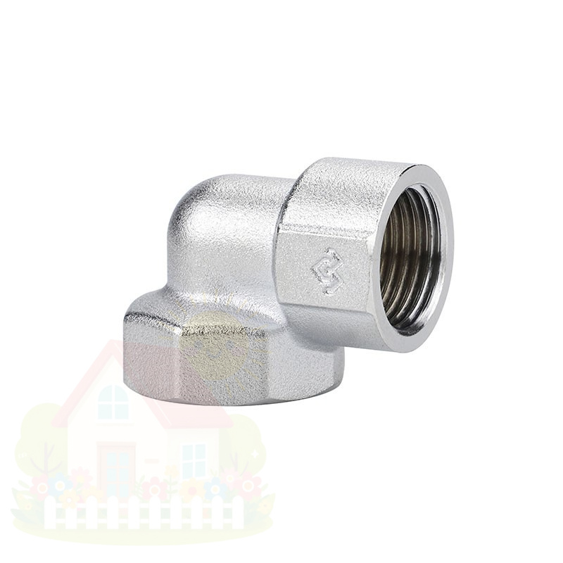Купить Угол переходной для коллектора Varmega 3/4"х1/2" с ВР-ВР резьбой хромированный — фото товара в каталоге