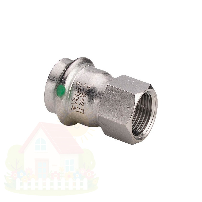Купить Муфта переходная Viega Sanpress Inox 28х1" ВР из нержавейки (арт. 436650) серия 2312 — фото товара в каталоге