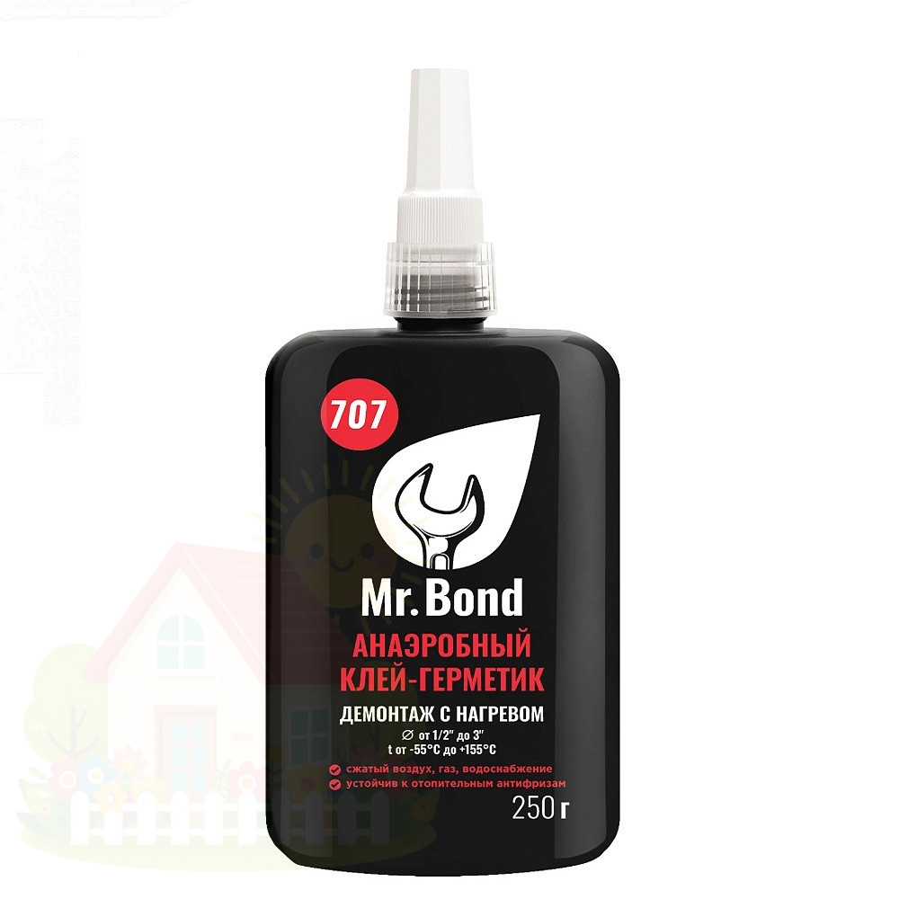Купить Анаэробный клей герметик Pipal Quick Spacer Mr.Bond 707 250гр — фото товара в каталоге
