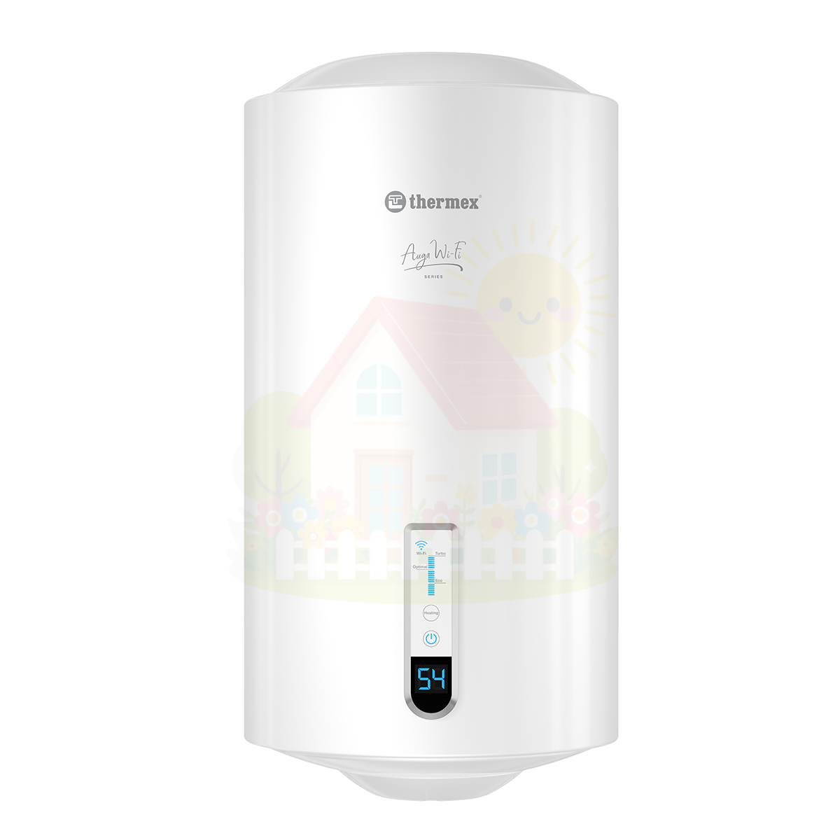 Инженерная сантехника Накопительный водонагреватель Thermex Auga V Slim Wi-Fi 50 — детальное фото