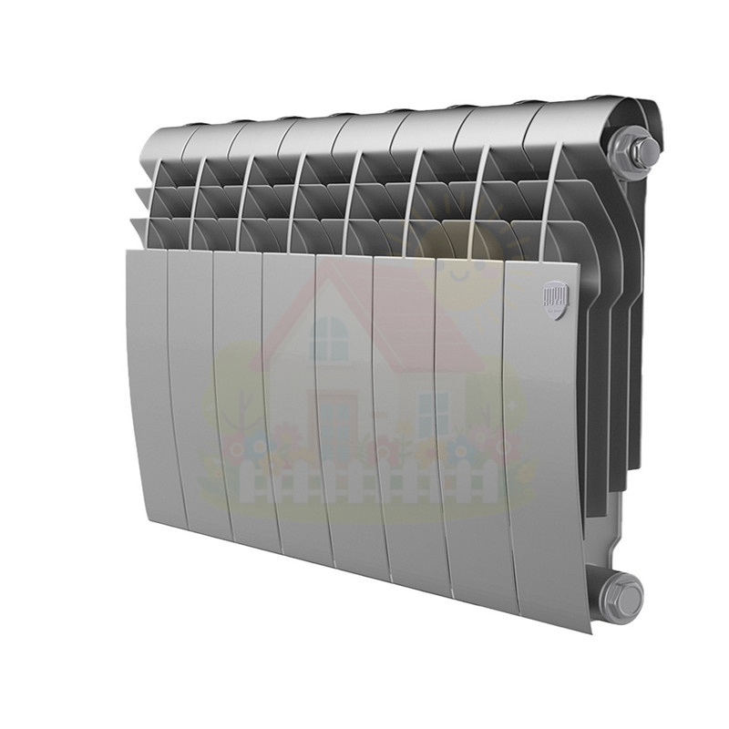 Инженерная сантехника Биметаллический радиатор Royal Thermo BiLiner 350 Silver Satin (8 секций) — детальное фото