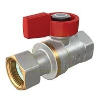 Инженерная сантехника Кран 1/2"F x 1/2" с накидной гайкой рукоятка флажок Giacomini R251PX012 — детальное фото